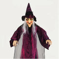 71-Inch Life-Size Hanging Talking Witch Halloween Decor